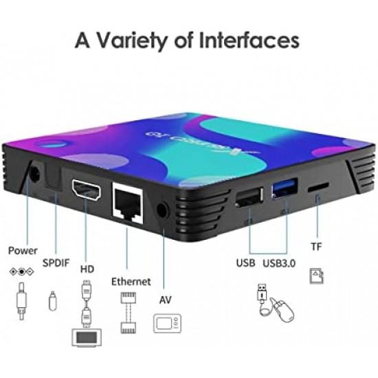 2022 Android TV Box 11.0,4GB RAM 32GB ROM RK3318 Quad- Core 3D 4K Smart Box,Support 2.4G/5.8G Dual WiFi,BT 4.1,100M Ethernet LAN X10 Streaming Video Box