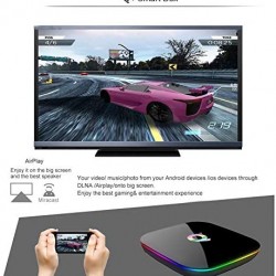 Android 9.0 TV Box, Q Plus Android Box 4GB RAM 32GB ROM H6 Quad Core with USB 3.0 & TF Card Port, Smart WiFi TV Box Support 6K 3D/H.265