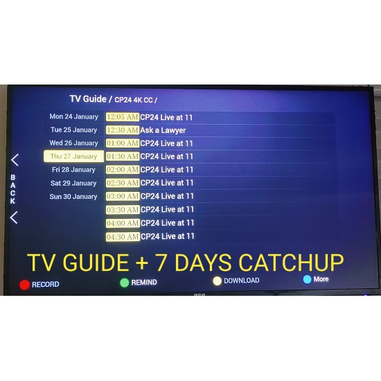  Super 4K IPTV + 7 Days Catch up + TV Guide 