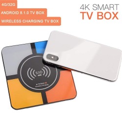 R-TV BOX S10 Plus RK3328 4G/32G QI Wireless Charge Voice Control Android TV